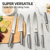 KnifeSaga Kitchen Knife Set 14 Piece Premium Japanese High Carbon Stainless Steel Knife Block Sets with Built-in Sharpener, Razor Sharp Knives Set