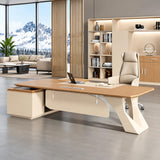 X-Comfot Executive Desk with Geometric Thickened Table Legs (125.98IN)