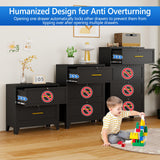 Metal Lateral File Cabinet with Lock,3 Drawer Steel Wide Filing Organization Storage Cabinets,Office Filing Cabinet for Legal/Letter/A4/F4 Size with Hanging Files&Key,Lockable Cabinets for Home Office