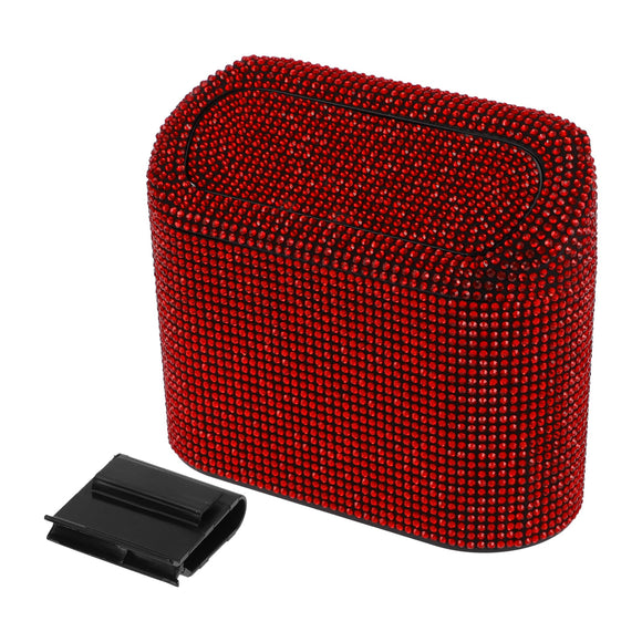 ACROPIX Car Trash Can Trash Bin Rhinestones Hanging 6.3