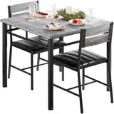 Dining Table Set for 2, Small Kitchen Table with Upholstered Chairs for Kitchen & Dining Room