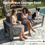 5 Pieces Modern Aluminum Patio Furniture Set