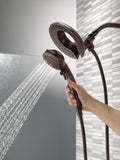 Delta Faucet 5-Spray In2ition 2-in-1 Dual Shower Head with HandHeld Spray, Oil Rubbed Bronze Hand Held Shower Head with Hose, Handheld Shower Heads, 2.5 GPM Shower Head, Venetian Bronze 58569-RB25-PK