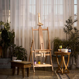 ATWORTH Large Wooden Easel for Painting: Artist H Frame Easel Stand with Upgrade Hardware- Hold Canvas up to 93" - Professional Art Easel for Adults