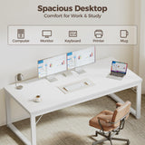 Mericonia 54 Inch Computer Desk, 1" Thick Heavy Duty Industrial Office Desk