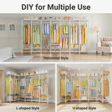 VIPEK U70 Extra Large Garment Rack Heavy Duty Clothes Rack, Freestanding Portable Closet for Bedroom Storage Wardrobe Organizer Wire Closet for Hanging Clothes, Load 1670lbs, White