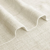 Macochico 150”Wx96”L Pinch Pleated Sliding Door Curtains with Hooks and Tieback, Natural Linen Drapes for Patio Doors Living Room Bedroom Home Office Divider with Tieback, Beige, 1 Panel