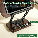 Siyoriot Book Stand for Desk, 360° Rotating Cookbook Holder for Hands-Free Reading Recipe Book Holder with Page Clips, Adjustable Height for Textbooks, Comics, Sheet Music