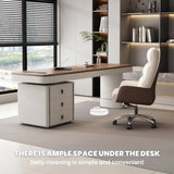 56 inch Office Desk for Home, Modern Executive Computer Desk with Storage