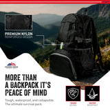 MODERN NEEDS Ready Pack 35L — Foldable Backpack for Travel | Lightweight, Water Resistant Hiking Daypack | Compact, Packable Backpack for Men & Women | Great for Camping & Daily Use