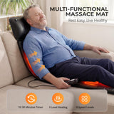 Himouta Shiatsu Full Body Massage Mat with Heat, Detachable Massager Pad, 10 Vibrating Motors, Deep Tissue Pain Relief for Back, Neck & Legs – Relaxation at Home or Office
