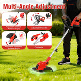 RAXONE 21V Cordless String Trimmer & Edger, 12" Auto-Feed Grass Cutter with 2.5Ah Battery & Fast Charger, 2-in-1 Electric Lawn Tool Includes 10 Lines for Garden and Yard Maintenance