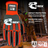 MAGID T-REX Sandy Nitrile Coated Impact-Resistant Work Gloves, 1 Pair, Size 11/XXL, TRX400 Magid Glove & Safety