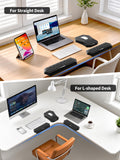 2-in-1 L-Shaped Desk Elbow Pads & & Mouse Pad Set with Wrist Rest, Black