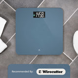 Greater Goods AccuCheck Digital Scale for Body Weight - Accurate Digital Bathroom Scale with High-Precision Sensors, Large Easy-to-Read Backlit Display, 400 lb Capacity, Auto Step-On (Stone Blue)