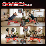 STACOO Weight Bench, Adjustable Workout Bench for Home Gym Full Body Workout, 1300LBS Weight Capacity Bench Press, Flat/Incline/Decline