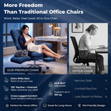 Big and Tall Office Chair, Flip Armrests for Pets & Cross Legged Sitting