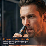 Wolnixx Nose Hair Trimmer for Men & Women – Powerful 8000 RPM Motor, Wet/Dry Use, Electric Nose & Ear Hair Clipper with Travel Lock, USB Rechargeable, Portable Grooming Tool