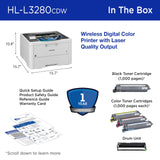 Brother HLL3280CDW Wireless Compact Color Laser Printer, Duplex, Mobile Printing & Ethernet