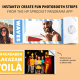 Instant Color Label & Smartphone Photo Printer - Portable - Personalize Prints 2” x .5”- 9” - Pink HP