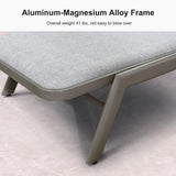 PURPLE LEAF Patio Lounge Chair Set of 2 Adjustable Heavy-Duty Gray
