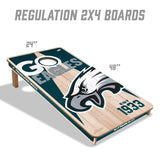 YouTheFan NFL Philadelphia Eagles 2’ x 4’ Professional Wood Cornhole Game with Logo Bags