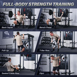MAJOR FITNESS Drone3 Power Rack, 2500lbs Multi-Function Home Gym Squat Rack with Dual Pulley System