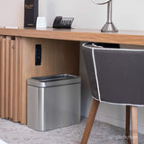simplehuman 25 Liter / 6.6 Gallon Slim Open Top Small Trash Can, Commercial Grade Heavy Gauge Office Trash Can, Brushed Stainless Steel simplehuman