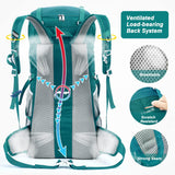 HOMIEE 50L Hiking Backpack Travel Bag Waterproof Camping Rucksack with Rain Cover Lightweight Backpacking