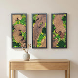 Wood and Moss Wall Art, Single Panel Natural Greenery Decor for Small Spaces, Rustic Framed Forest Wall Hanging, Maintenance-Free Biophilic Art