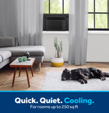 GE 6,000 BTU Electronic Window Air Conditioner, Black Compact AC Cools Rooms up to 250 sq ft, Digital Controls with Remote, Energy Saver Mode, 24Hr Timer, Easy Install Kit Included