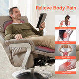 Massager Pad, Massage Mat with 10 Vibrating Motors & 5 Modes, Back Massager with Heat | Long 53" CuPiLo