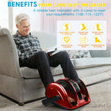 CARESKYpro Foot Massager with Heat, 3-Heating Shiatsu Foot Massager for Circulation and Pain Relief, Deep Kneading Rolling for Calf-Feet-Arm Relaxation, Plantar Fasciitis, Neuropathy