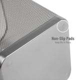 Mind Reader Mesh Trash Can, Square Wastebasket for Office or Home, 5 Gallon Capacity, Metal Mesh, Set of 2, Silver
