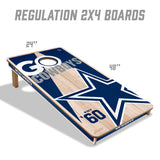 YouTheFan NFL Dallas Cowboys 2’ x 4’ Professional Wood Cornhole Game with Logo Bags