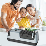 YOORLEAY 5 in 1 Electric Knife Sharpener-3 Rotational Speed Adjustable Electric Knife Sharpeners, Suitable for Straight Blade Knives, Serrated Knives, Meat Cleaver Knives, Ceramic Knives&Scissors