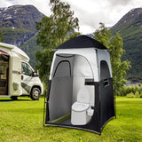 VINGLI 6.8FT Shower Tent, Large Instant Pop Up Shelter with Mesh Floor & Carrying Bag, Privacy Changing Room Tent for Toilet, Camping, Dressing, Lightweight & Sturdy, Easy Set Up (Black)