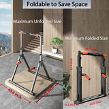 DOBESTS Foldable Power Tower Pull Up Bar Dip Station Adjustable Multifunction Workout Pull Up Tower Station Gym Strength Training Equipment Home Outdoor, Triangular Legs, 700 LBS DOBESTS