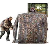 FUNHORUN Hunting Blind 270/360 Degree See Through Ground Blind for Deer Hunting, 2-3 Person Pop-up Hunting Deer Blind, Turkey Blind, Portable Hunting Blind for Deer Hunting Turkey Hunting... FUNHORUN
