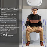 Lianjindun Toilet Safety Rails, Adjustable Toilet Frame for Elderly, Seniors, Handicap & Disabled, Foldable Handicap Toilet Handles Fit Any Toilets（Purple）