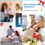 Hydrogen Water Bottle Generator - Portable Hydrogen Water Ionizer Machine SPE PEM Tech, Rechargeable Hydrogen Rich Water Glass Bottle for Home Gym Office and Travel Hydrogen Bottle