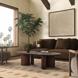 SAFAVIEH Couture Collection Barnard Walnut Oval Solid Wood Coffee Table