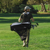 Lightweight Golf Stand Bag with 7 Way Full-Length Dividers (Black/White) KVV