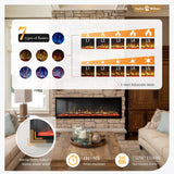 Sophia & William 60 Inch Electric Fireplace Wall Mounted, Fireplace Heater with Remote Control, Ultra Narrow Bezel for Living Room