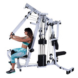 Body-Solid Multi-Station, Single Weight Stack Home Gym Machine, Arm & Leg Strength Training Functional Exercise Workout Station for Weight Lifting and Bodybuilding 310lbs. Black Weight Stack Body-Solid