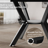 42"-58" Round Extendable Dining Table for 4-6, Kitchen Oval Table with Hidden Leaves & Storage Shelf, Space Saving Modern Design with Sturdy Metal Legs for Kitchen, Dining Room & Small Apartments