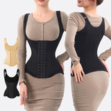 MISTHIN Waist Trainer for Women Corset Shapewear Tummy Control Vest Waist Cincher Shaper Workout Girdle (Black, X-Small)