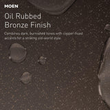 Moen Brantford Oil Rubbed Bronze Posi-Temp Tub and Shower Trim Kit, Including 8-Inch Eco-Performance Rainshower, Handle, and Tub Spout, Valve Required, T2253EPORB