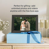 Aura HD Digital Picture Frame | Carver: The Best Frame for Gifting (Black, 10")
