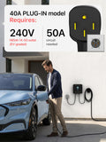 EVIQO Level 2 EV Charger J1772 40A NEMA 14-50 - 240V Wall Charging Station